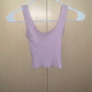 purple crop top